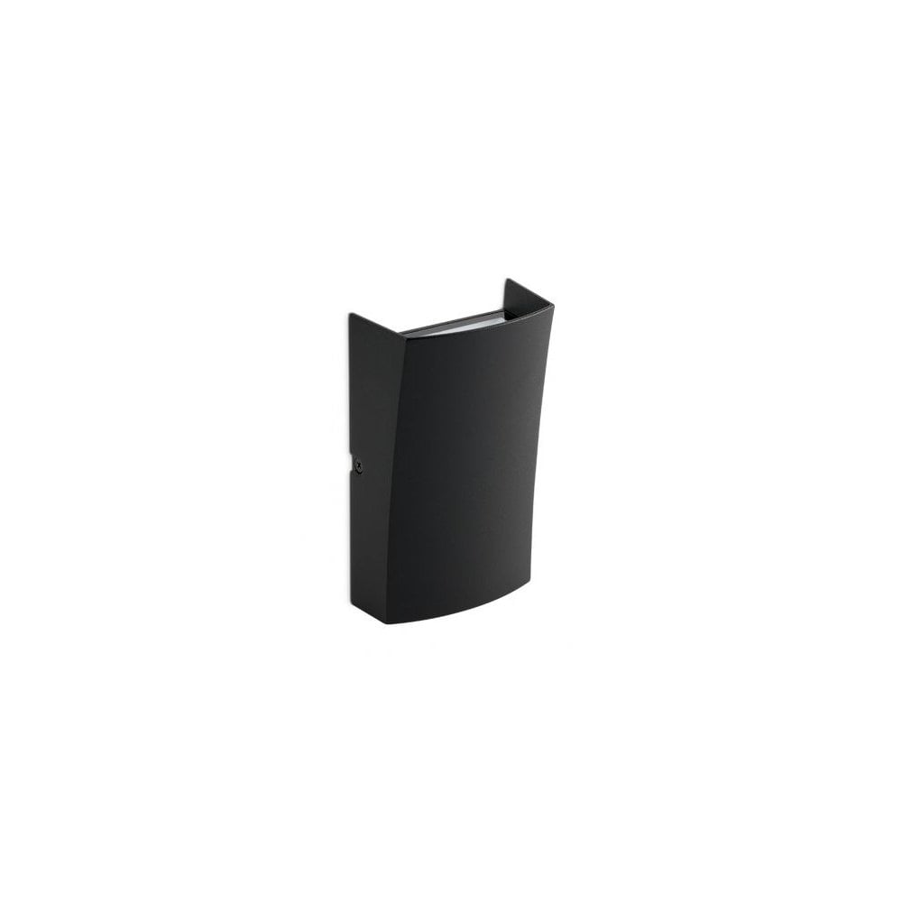 Contemporary Black IP65 Up-Down Wall Light, 390 Lumens, 3000K