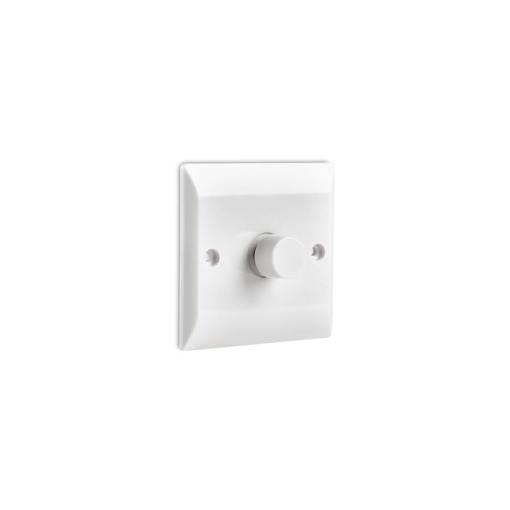 White 100W LED Rotary Dimmer Switch