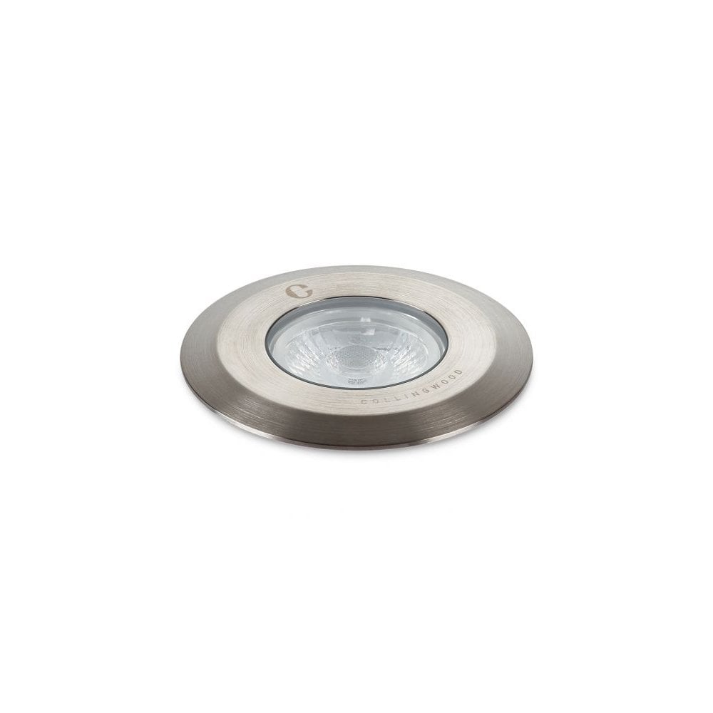 GL038 Brushed Stainless Steel Ground Light with LED Cool White (4K)