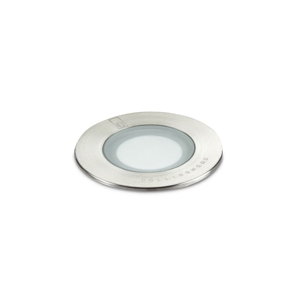 Frosted Brushed Metal LED Ground Light - Cool White (4K), 100° Beam Angle, IP68