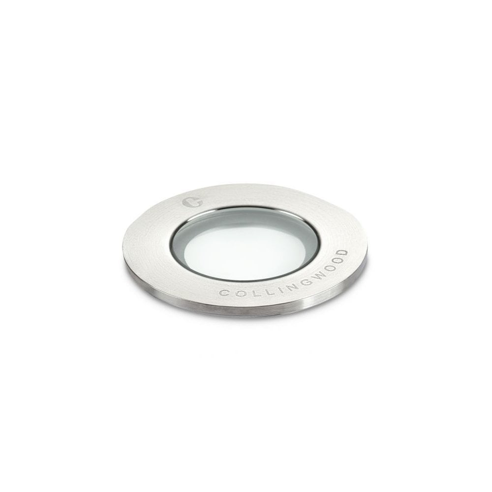 Sleek Brushed Metal 1W Mini LED Ground Light - Cool White (4K)