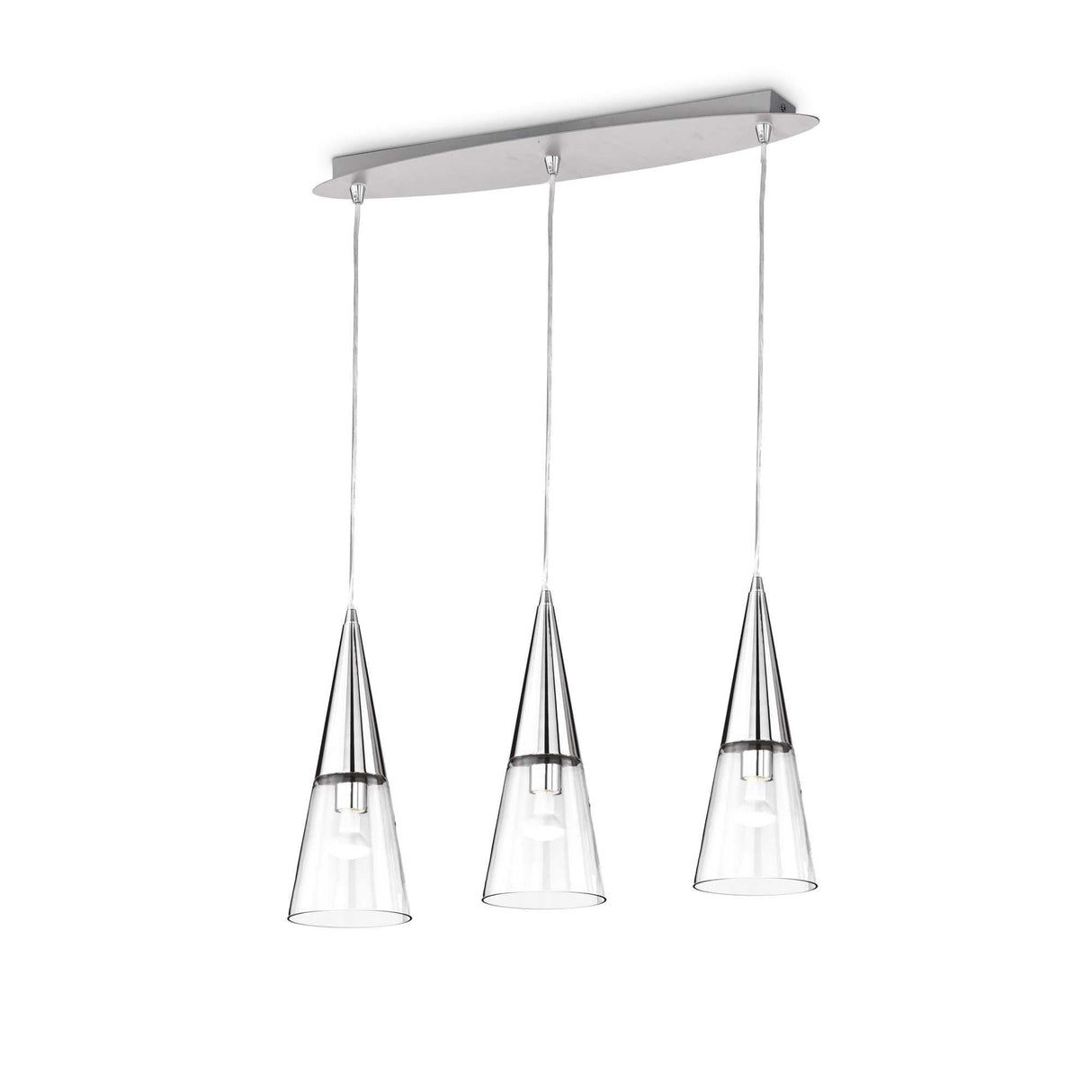 Sleek Chrome Trio Pendant Light