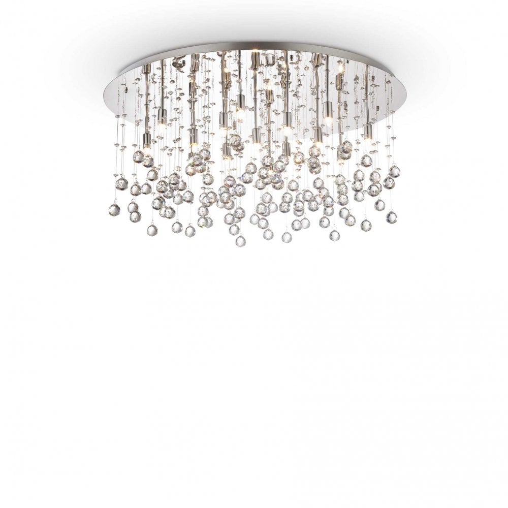 Lunar Radiance 15-Light Gold Ceiling Chandelier