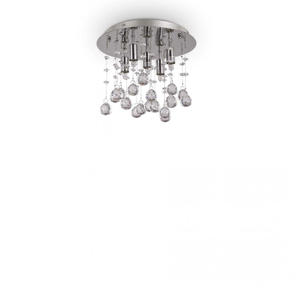 Lunar Elegance 5-Light Gold Ceiling Fixture