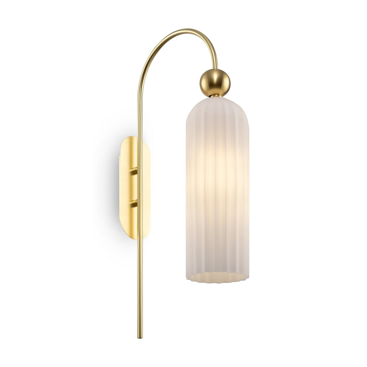 Contemporary Chic White Glass Wall Sconce