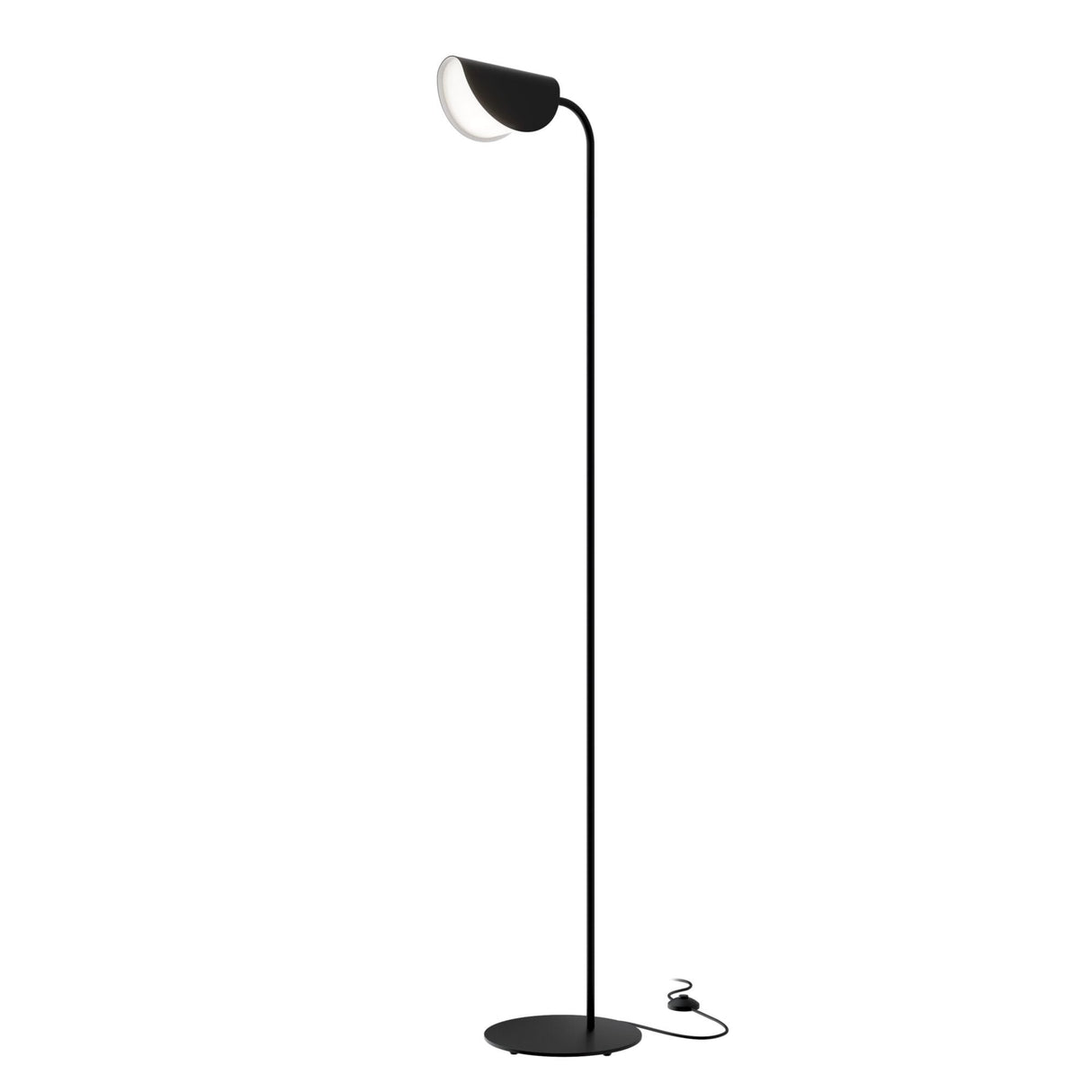 Sleek Black Modern Floor Lamp - Mollis Collection
