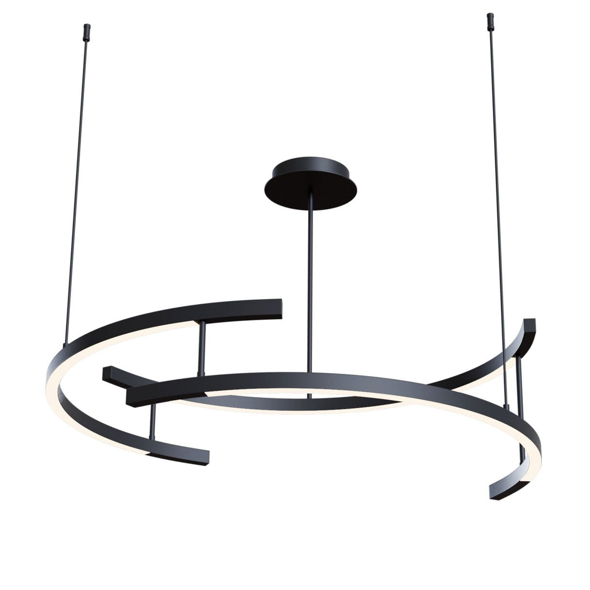 Sleek Black Modernist Pendant Light
