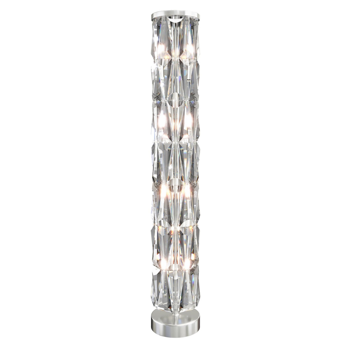 Sleek Puntes Chrome Stainless Steel Floor Lamp