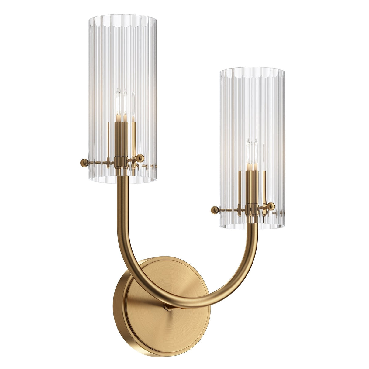 Elegant Arco Brass Wall Sconce