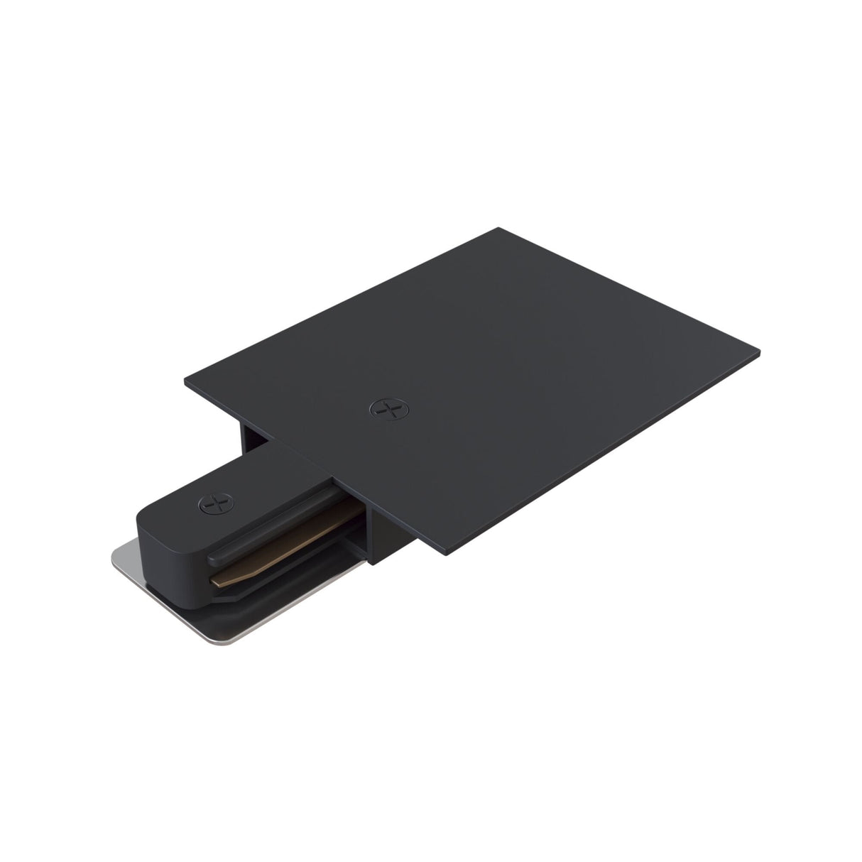 Black Aluminum Power Feed for Single Phase Track Lighting System