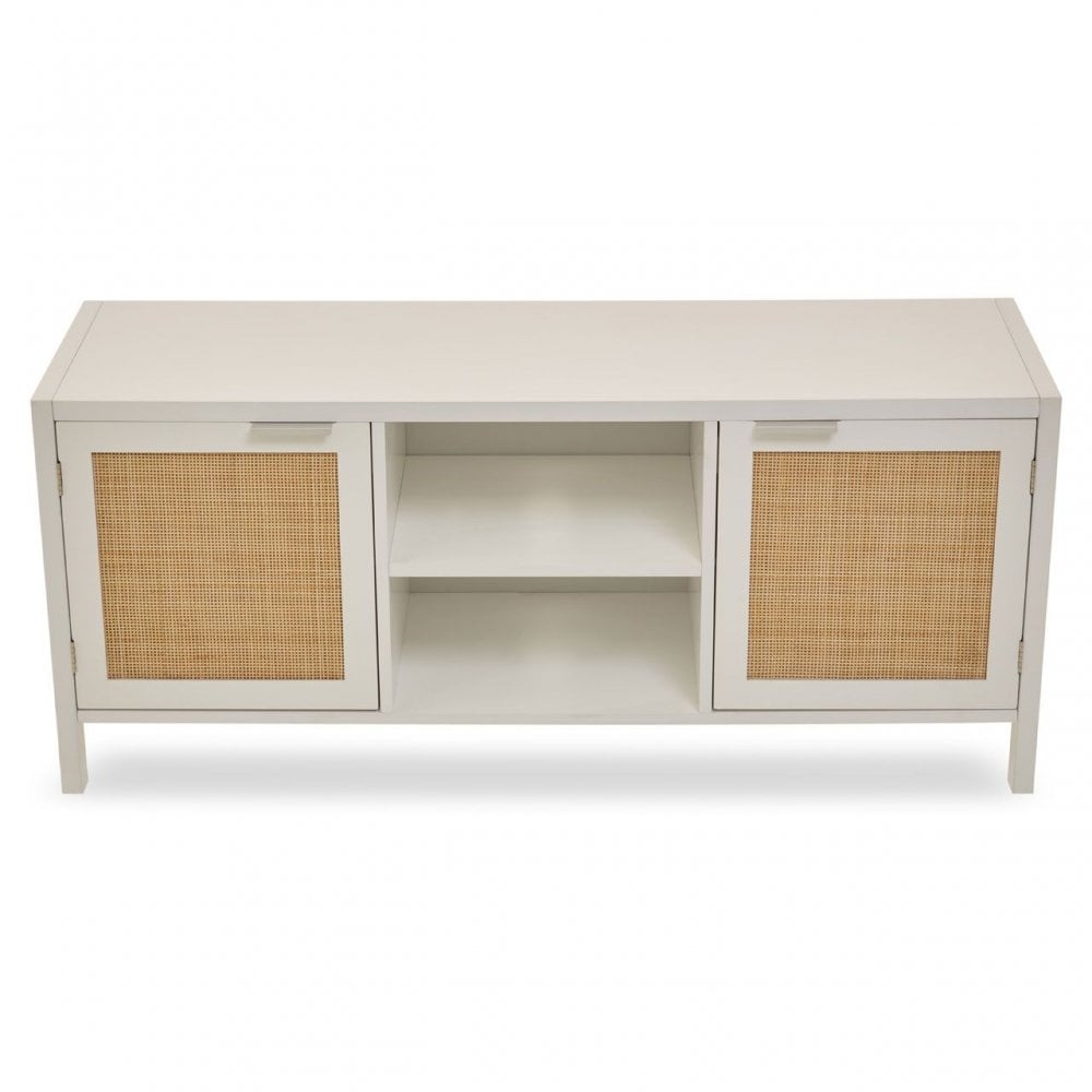 Sherman Black Rattan Media Unit