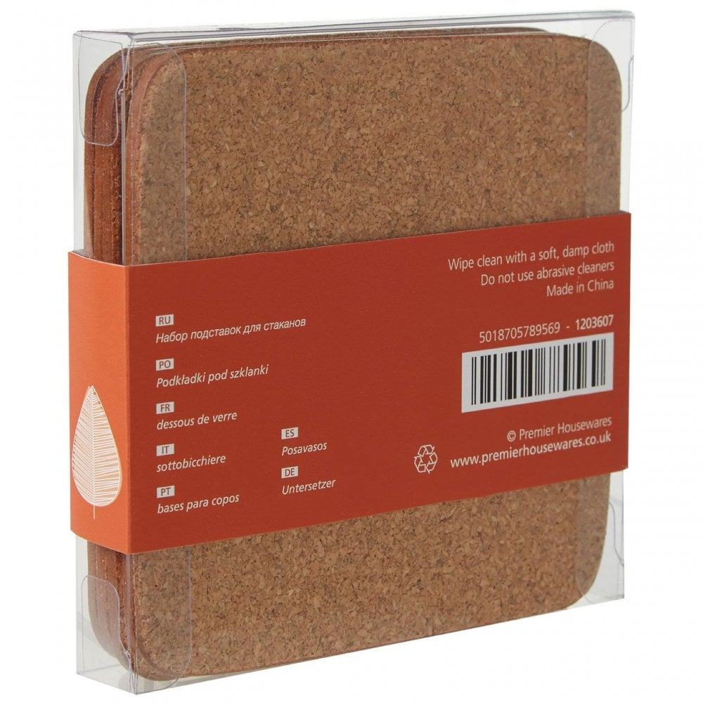 Orange Leaf Coasters - Set Of 4