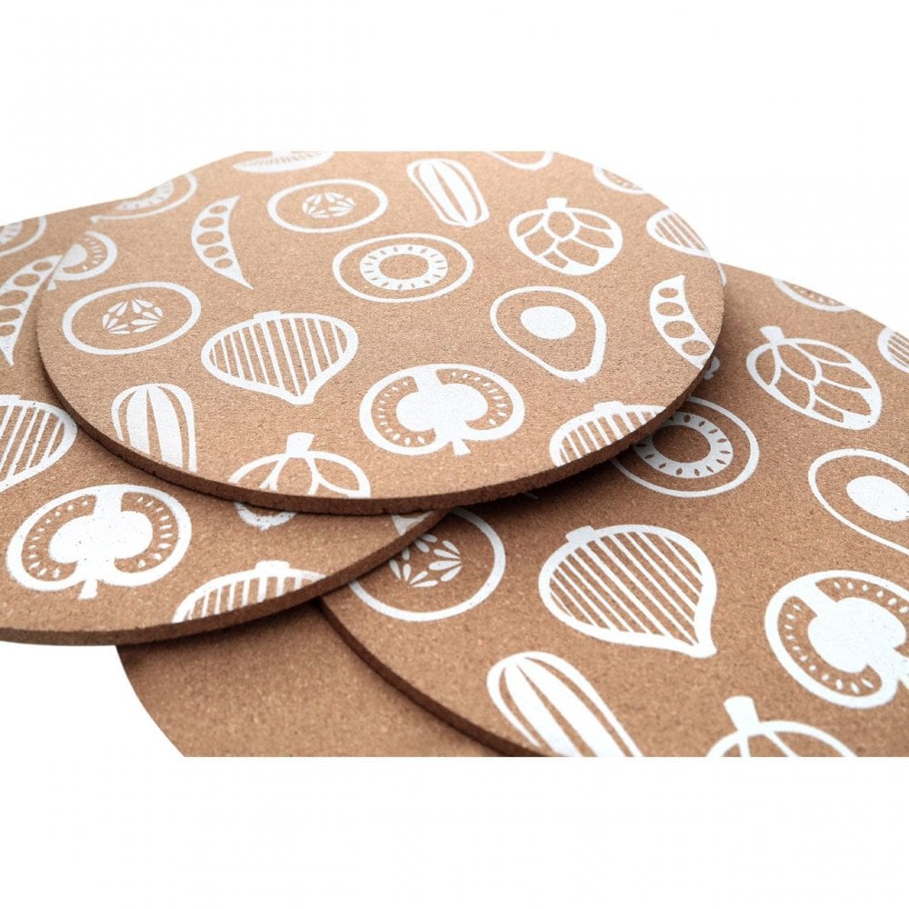 Besa Cork Round Placemats - Set Of 4