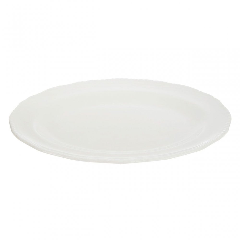 Embossed White Platter
