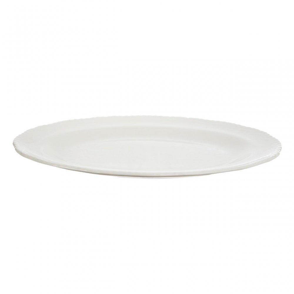 Embossed White Platter