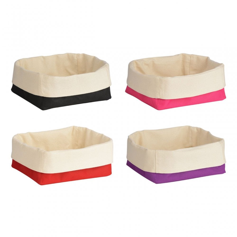 Red/Cream Folded Design Small Bread Basket