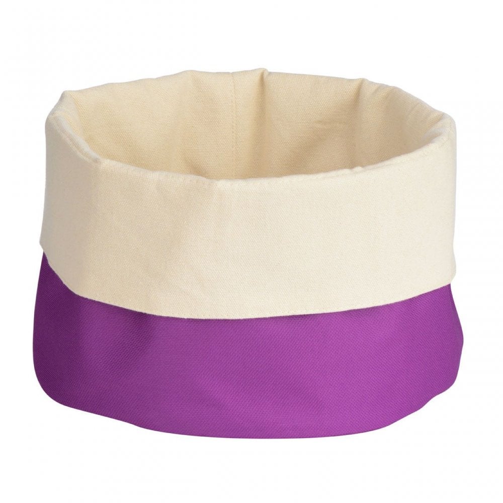 Purple And Cream Rounded Bread Basket