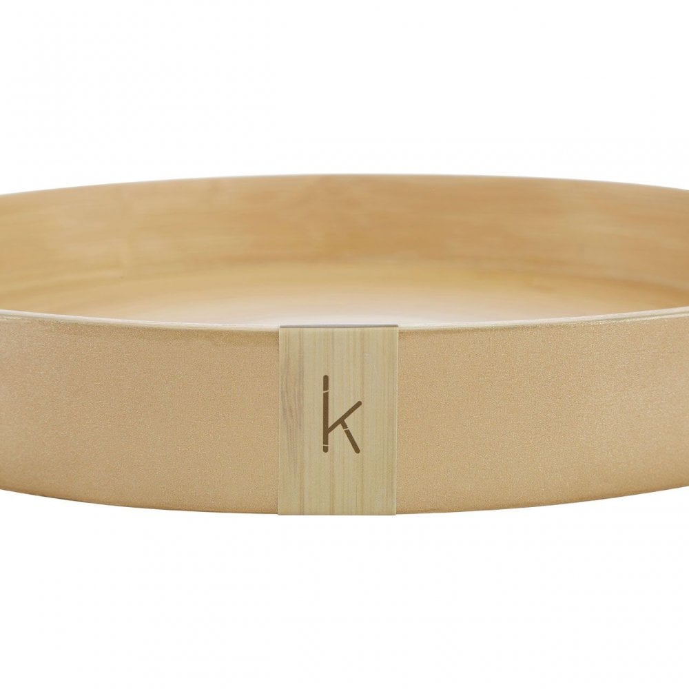 Kyoto Small Round Gold Serving Tray