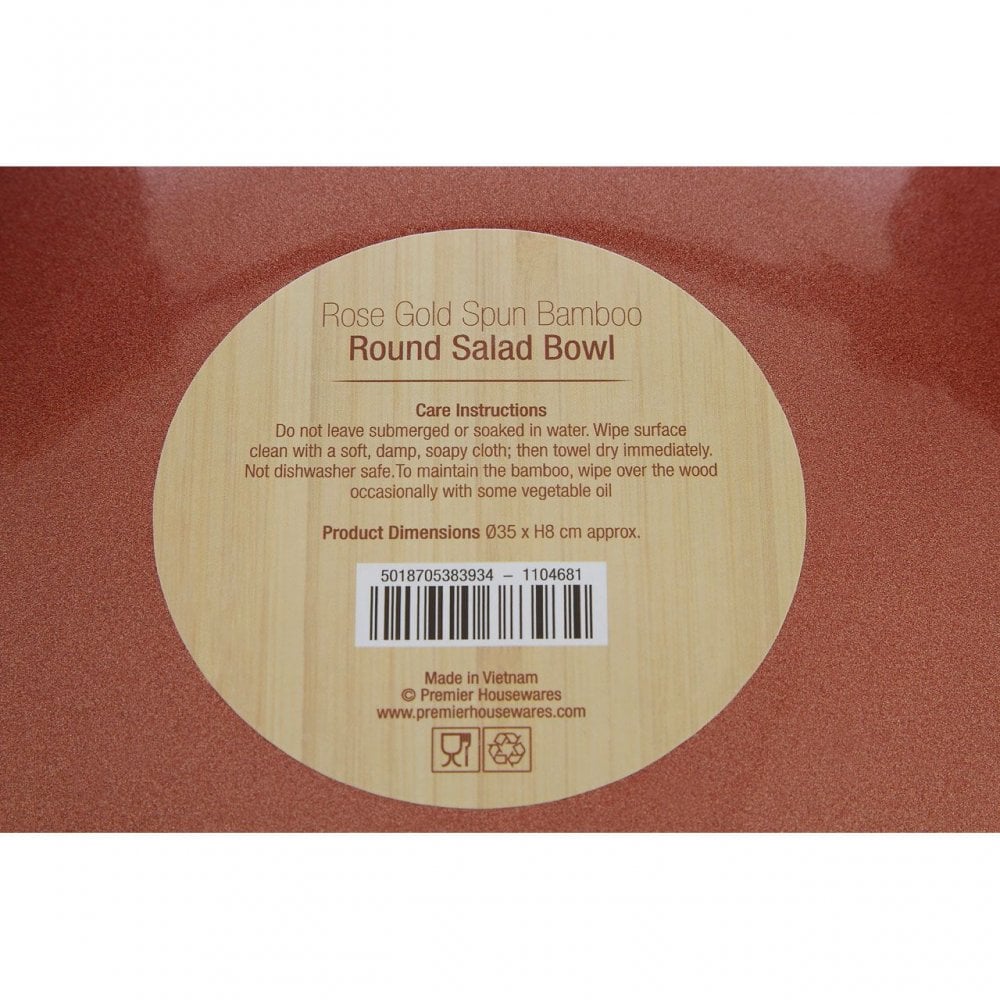Kyoto Round Rose Gold Salad Bowl