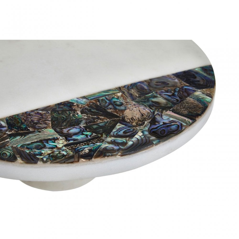 White Marble Round Cake Stand