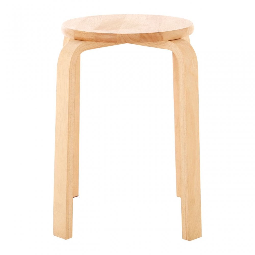 Tropical Hevea Wood Stacking Stool
