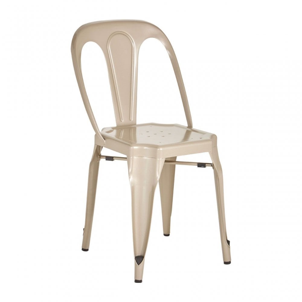 Grange Champagne Finish Metal Chair