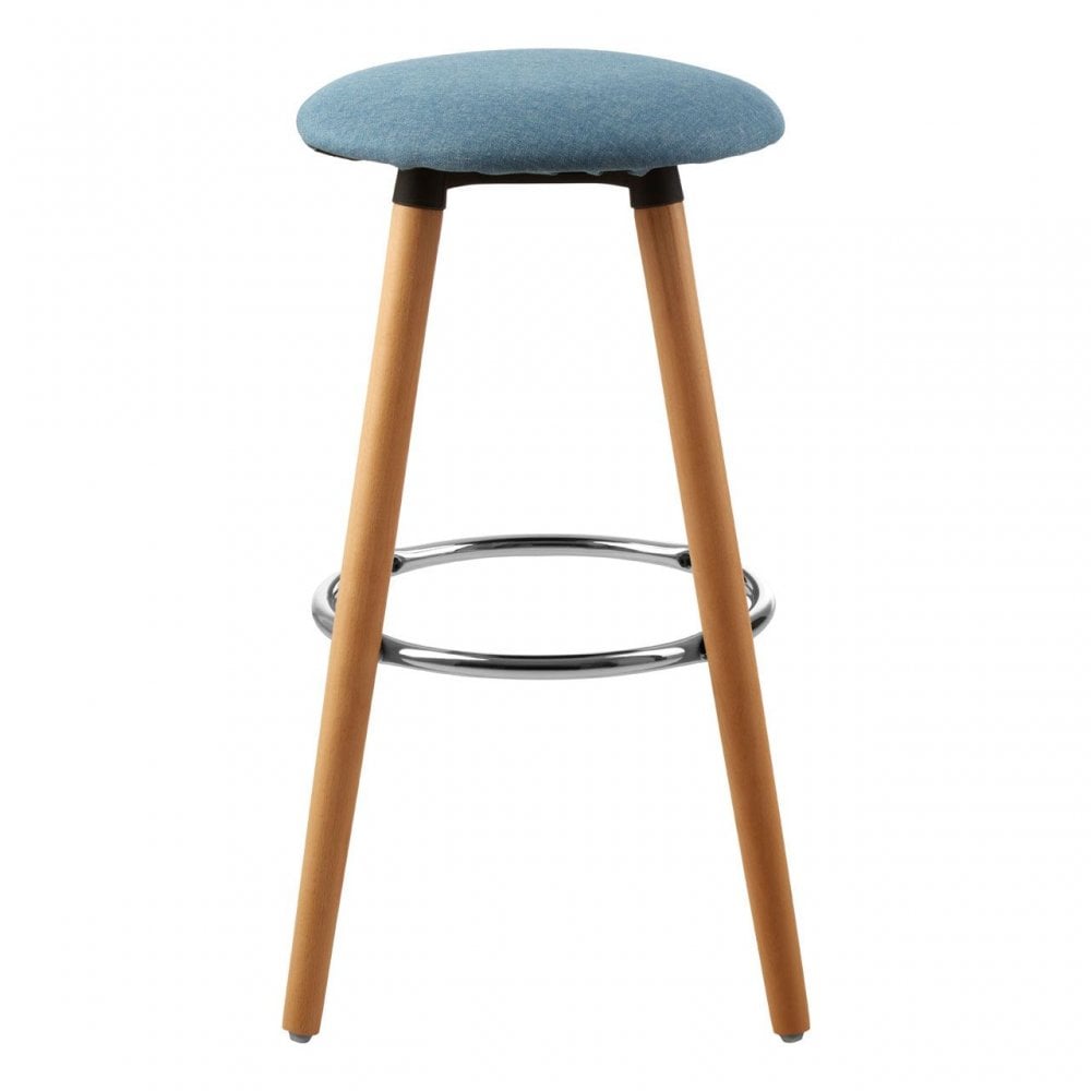 Stockholm Blue Round Bar Stool