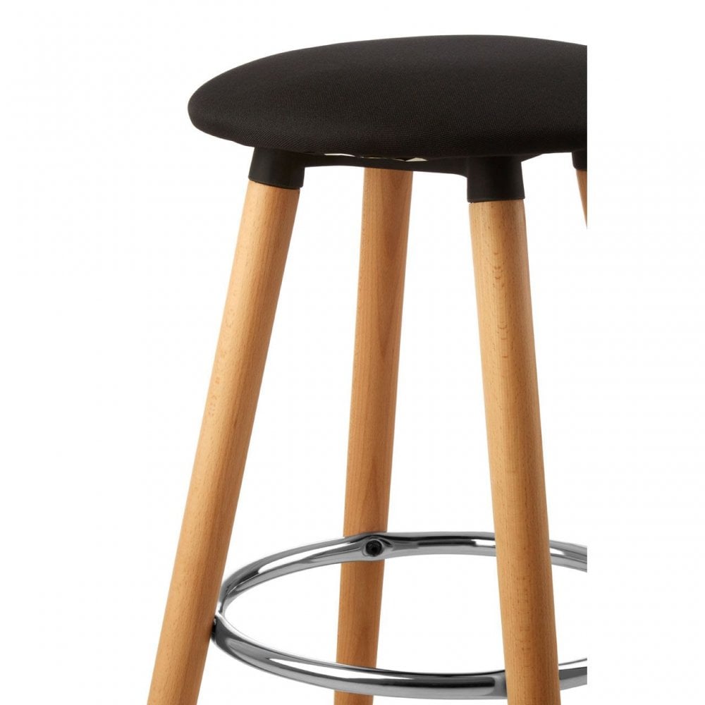 Stockholm Black Round Bar Stool