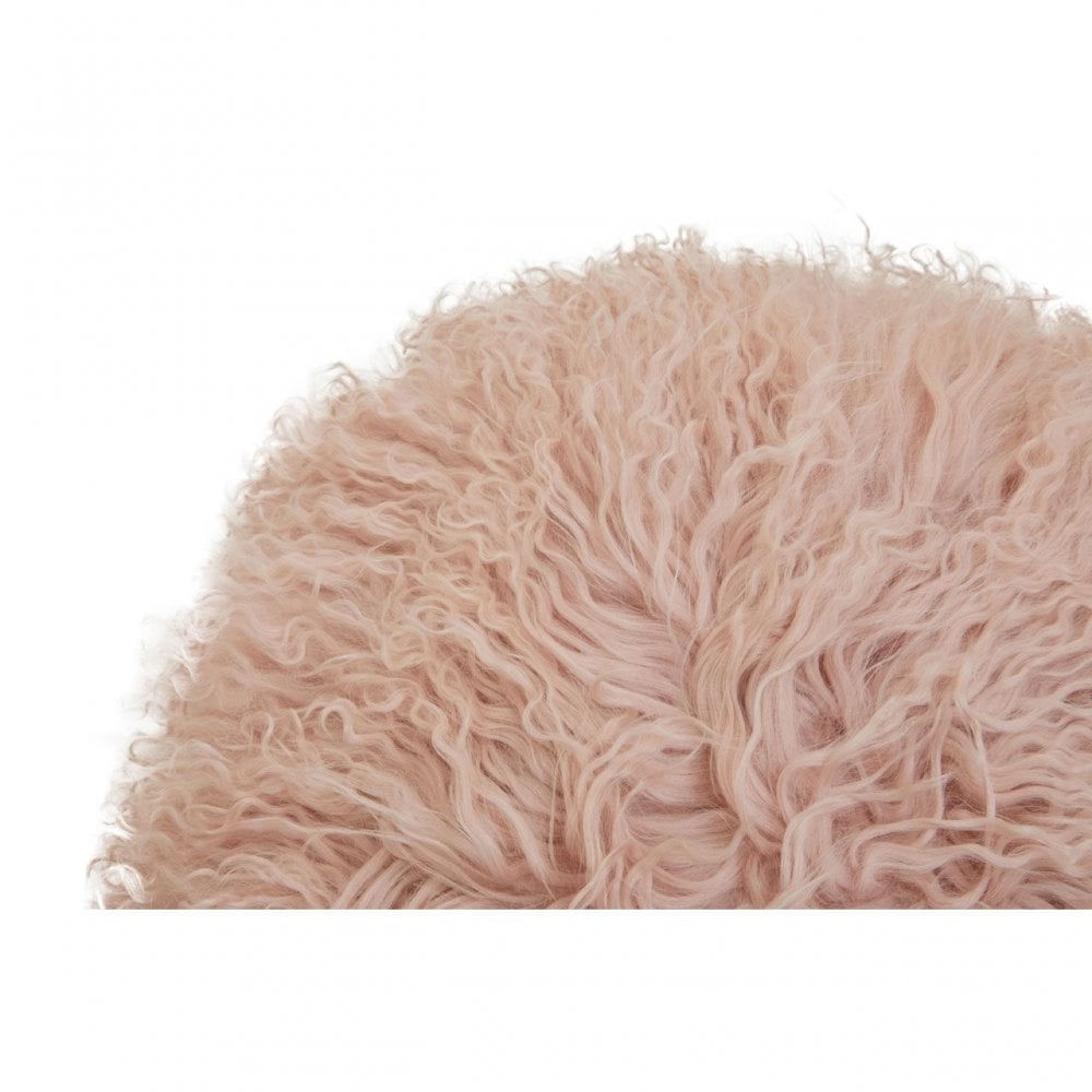 Bosie Round Pink Fur Cushion