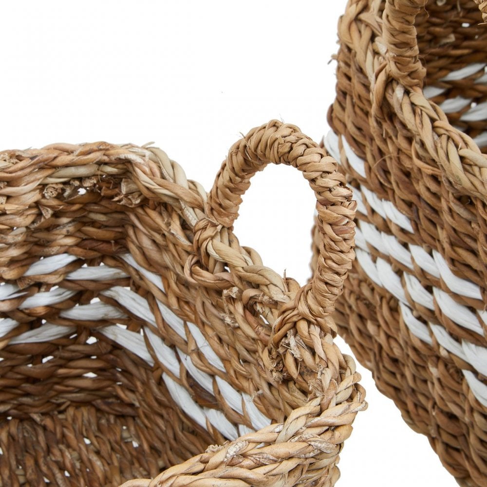 Set Of Two Square Seagrass Baskets