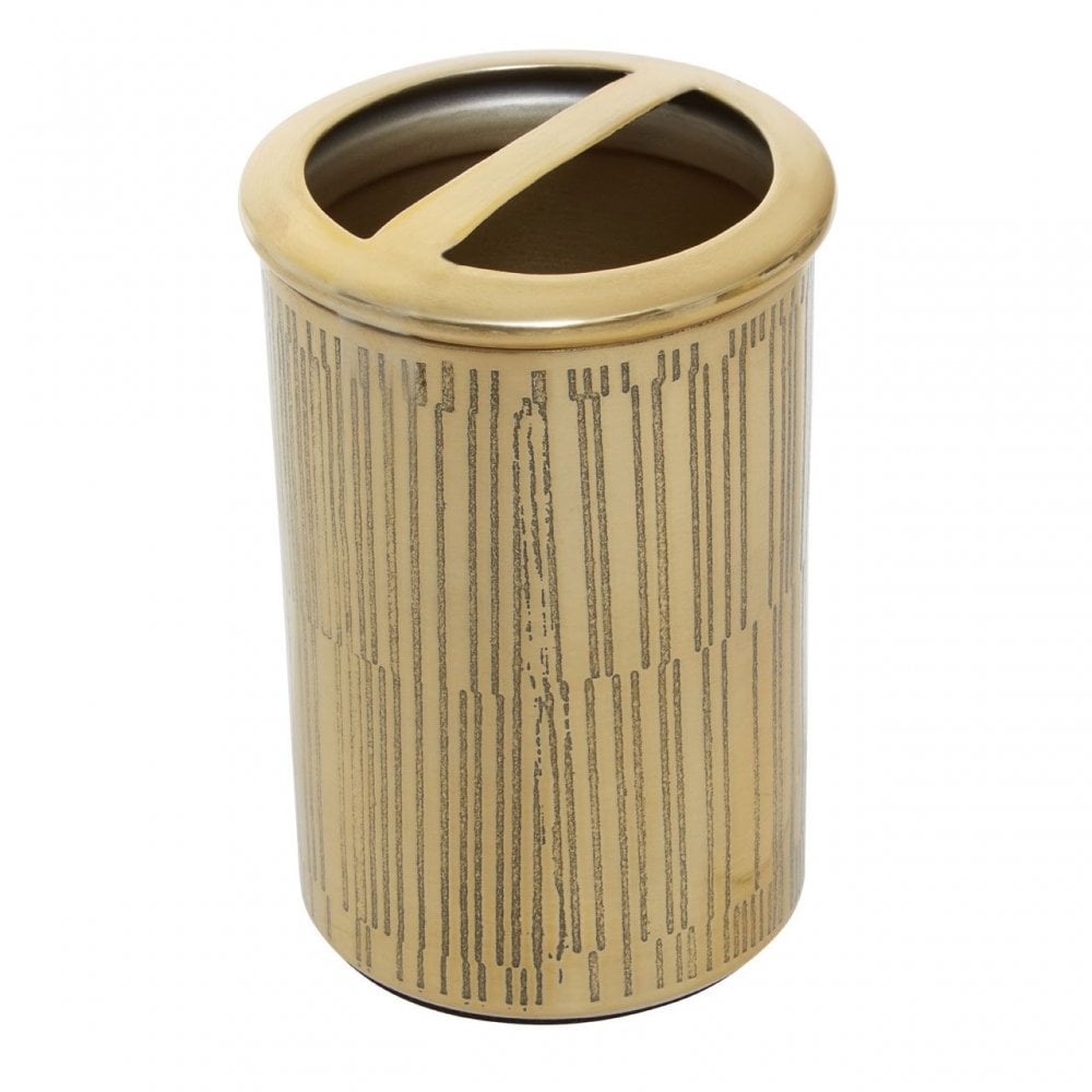 Allegra Gold Finish Tooth Brush Holder