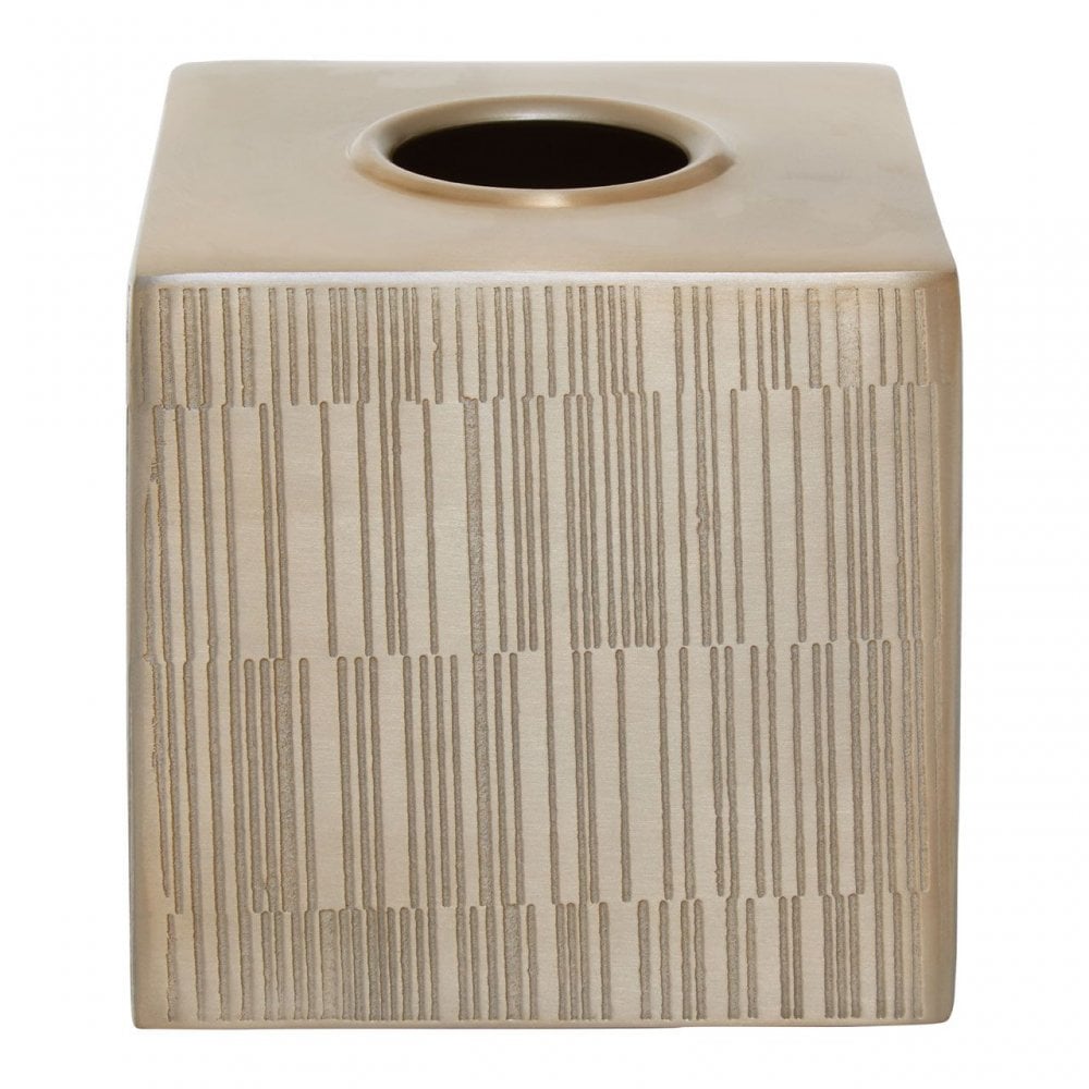 Allegra Champagne Finish Tissue Box