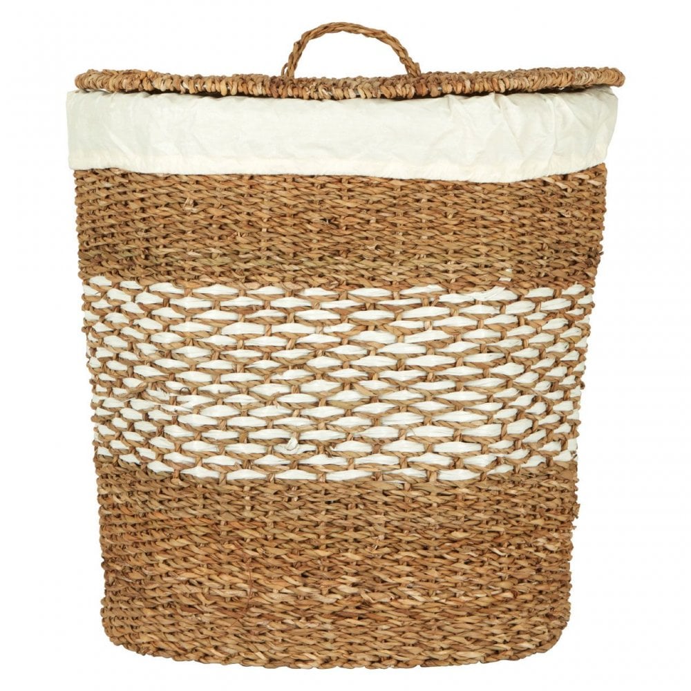 Oval Seagrass Basket With Lid