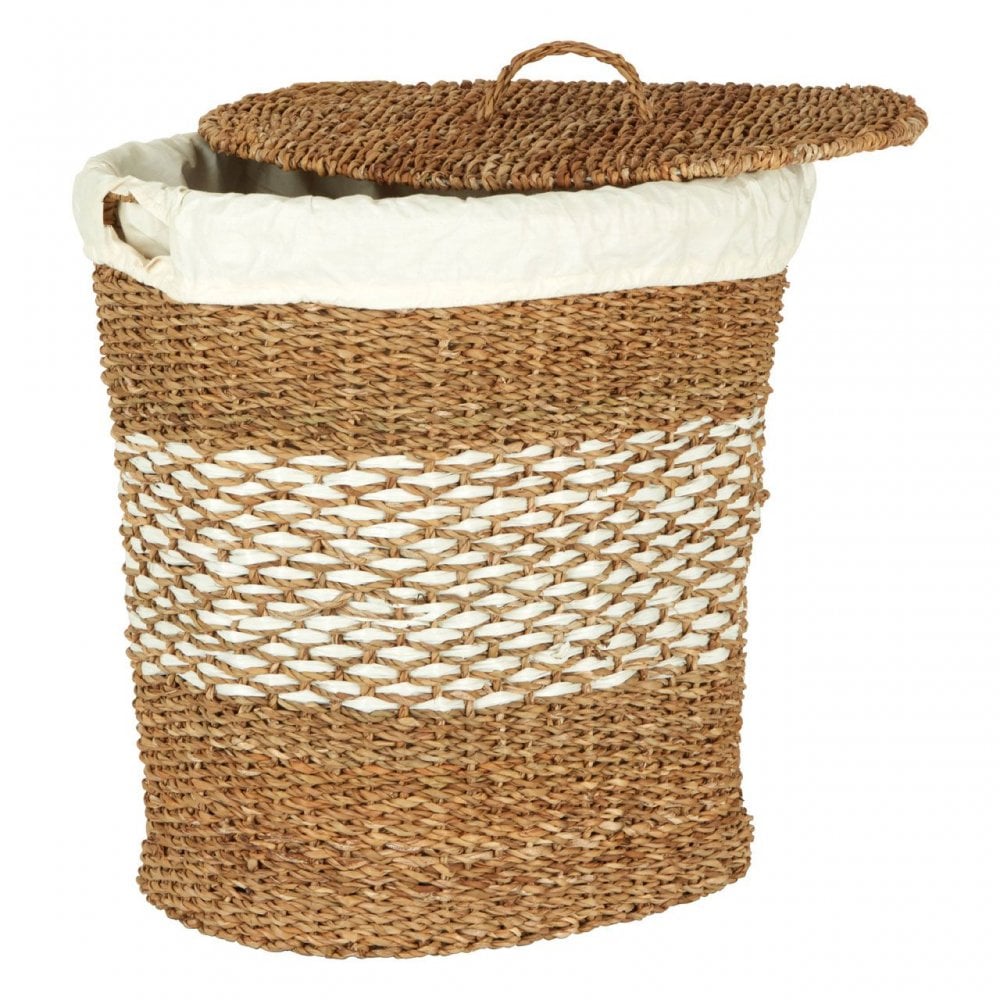 Oval Seagrass Basket With Lid