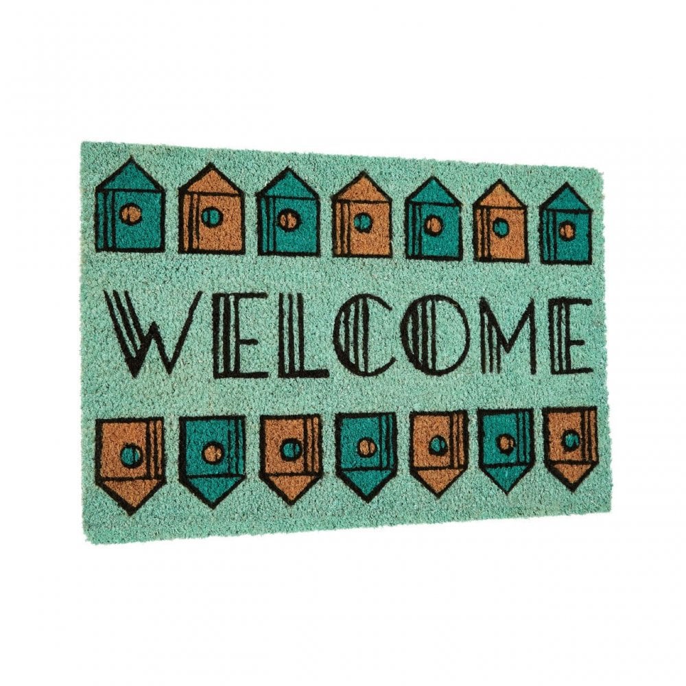 Welcome Home Light Green Doormat