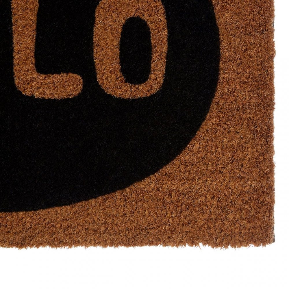 Black / Natural Hello Doormat