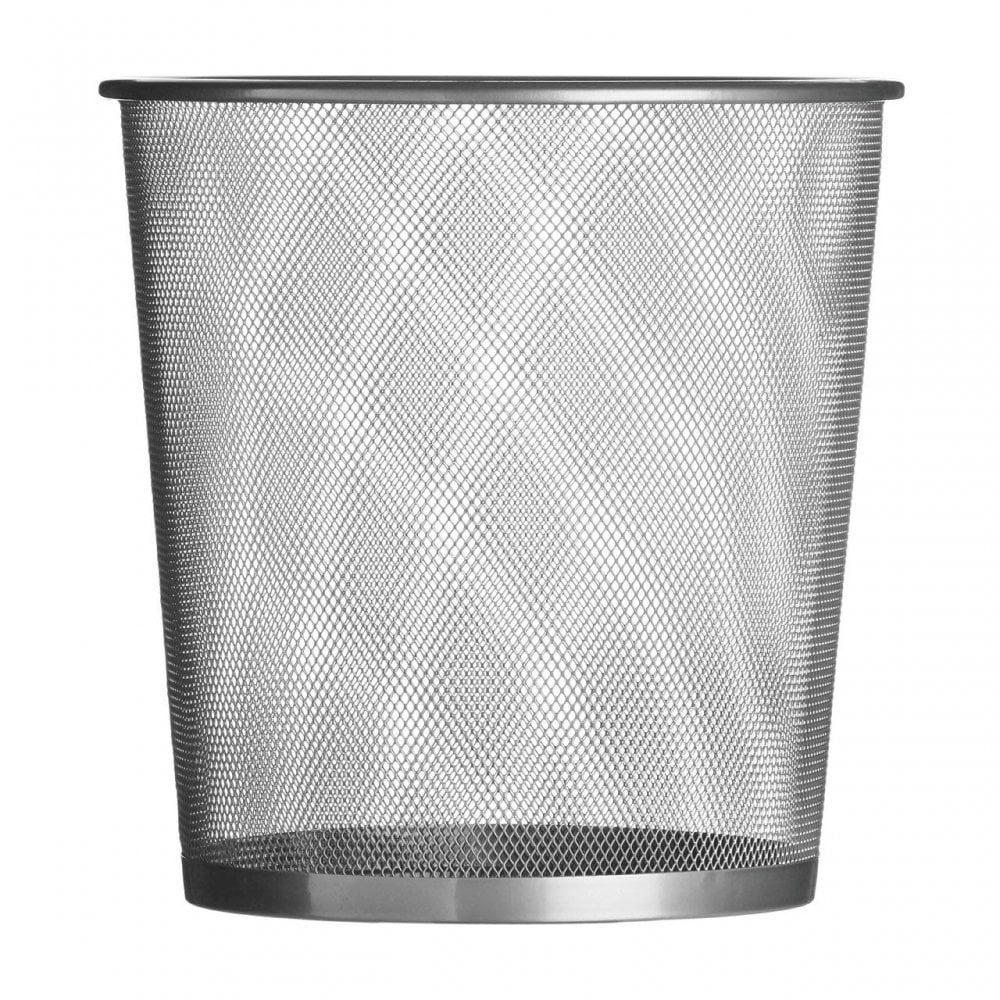 Silver Wire Mesh Small Waste Paper Bin