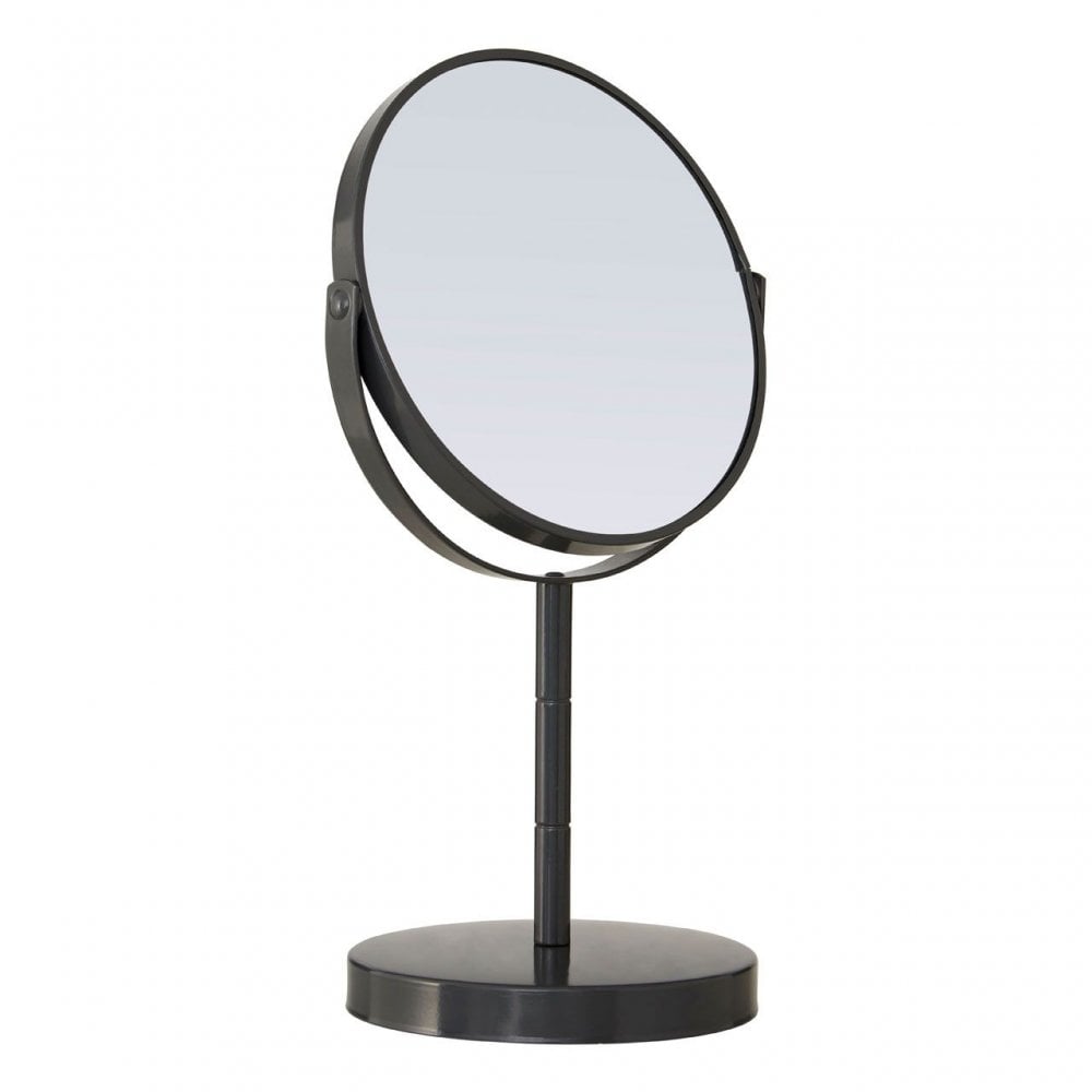 Grey Metal Small Swivel Table Mirror