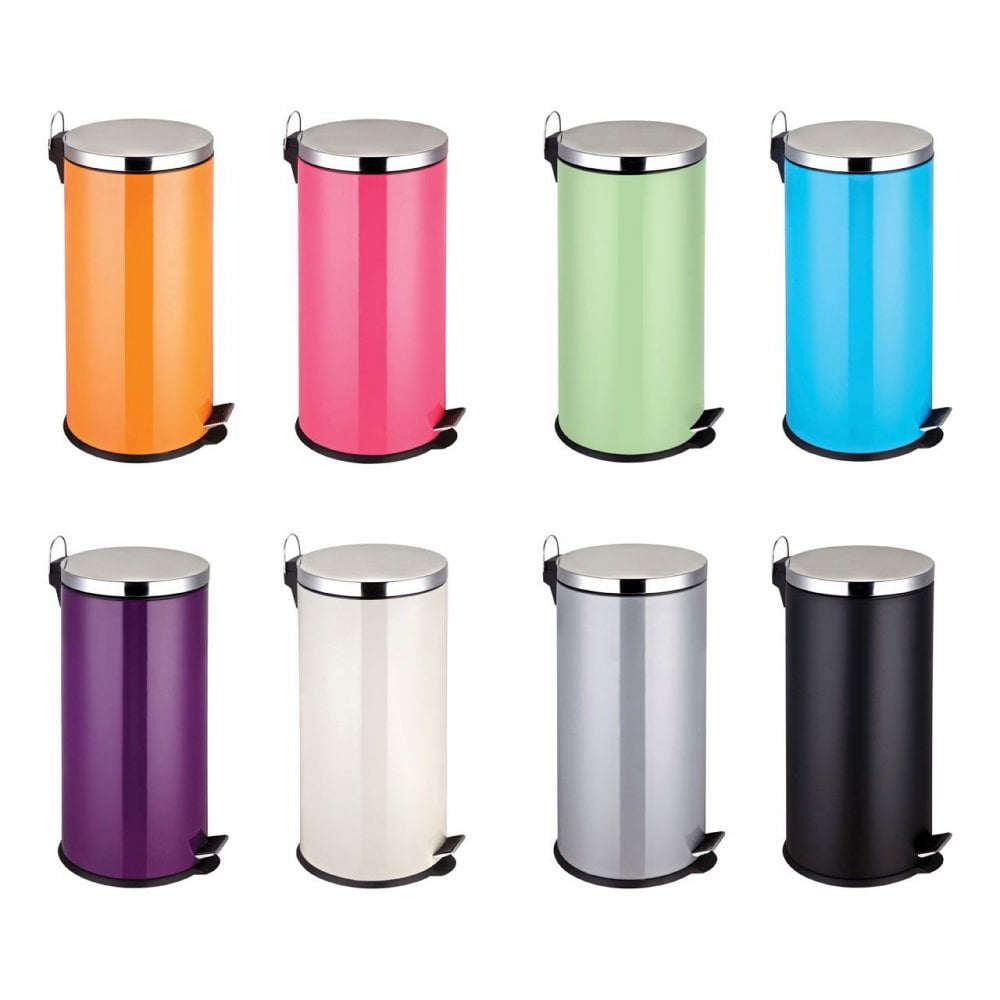 Orange Pedal Bin - 30 Ltr