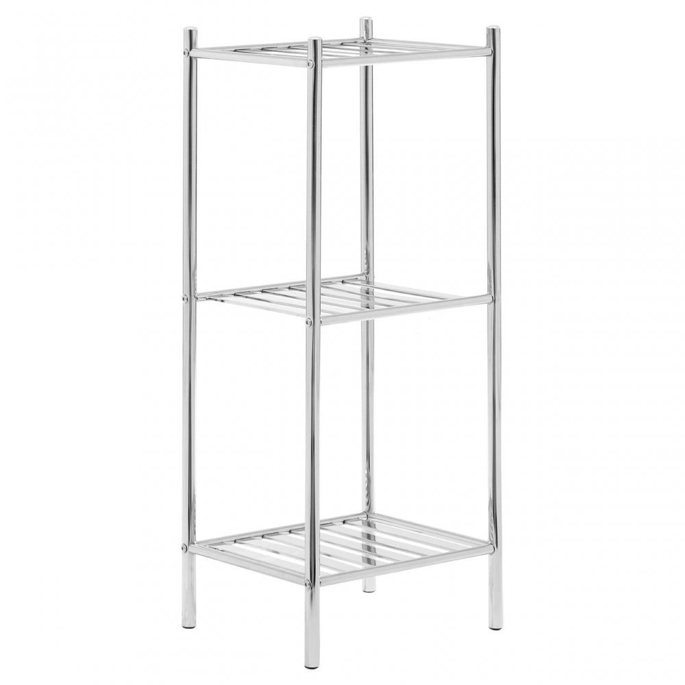 3 Tier Chrome Metal Shelf Unit