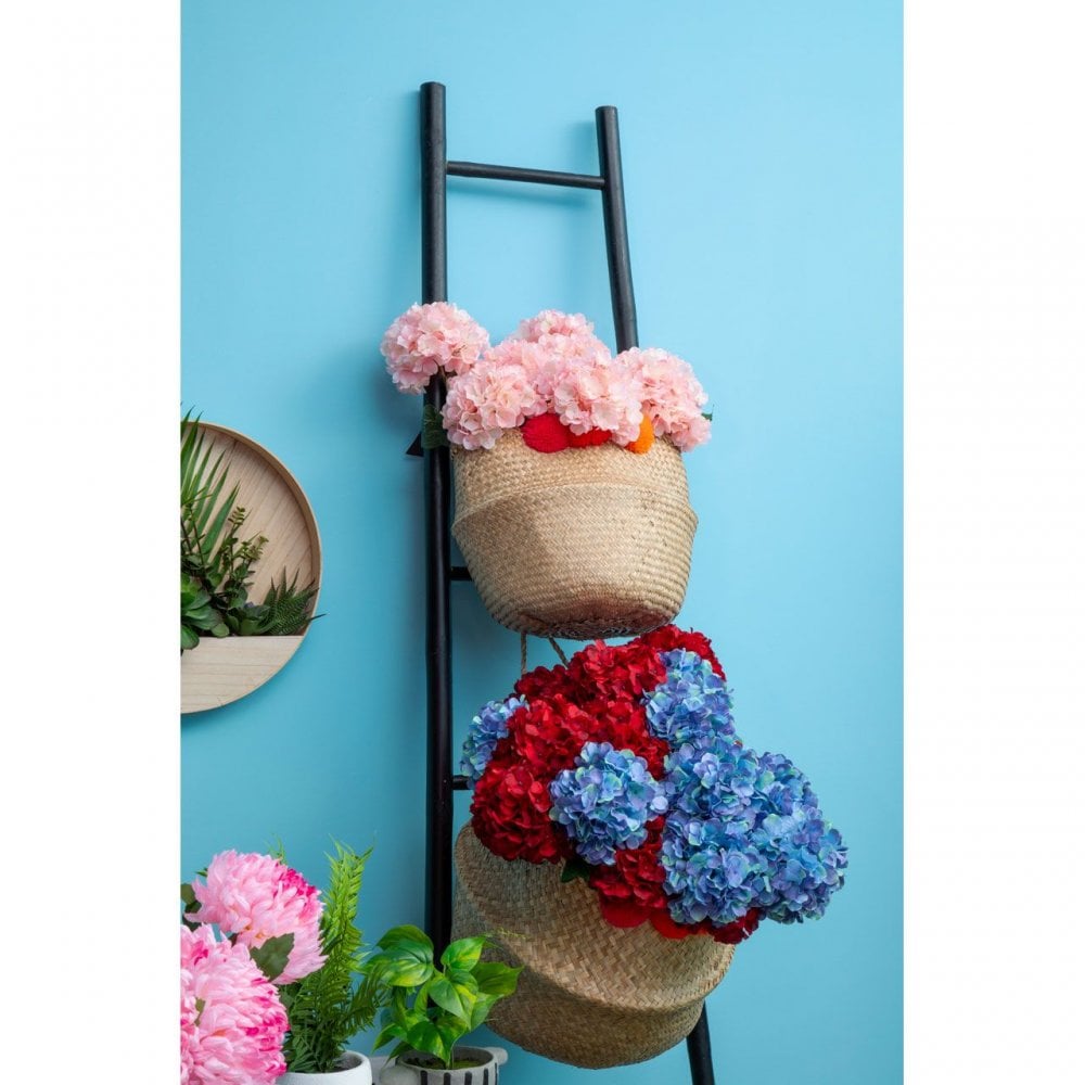 Small Seagrass Pom Pom Basket
