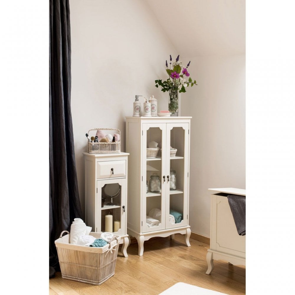 Rustic White Washed Storage Baskets - Set Of 2