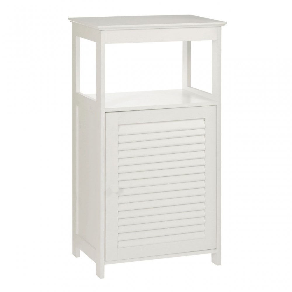 White Wood Floor Cabinet