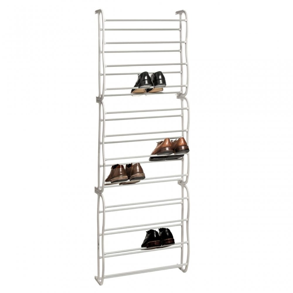 Over Door Cream 12 Tier Shoe Rack