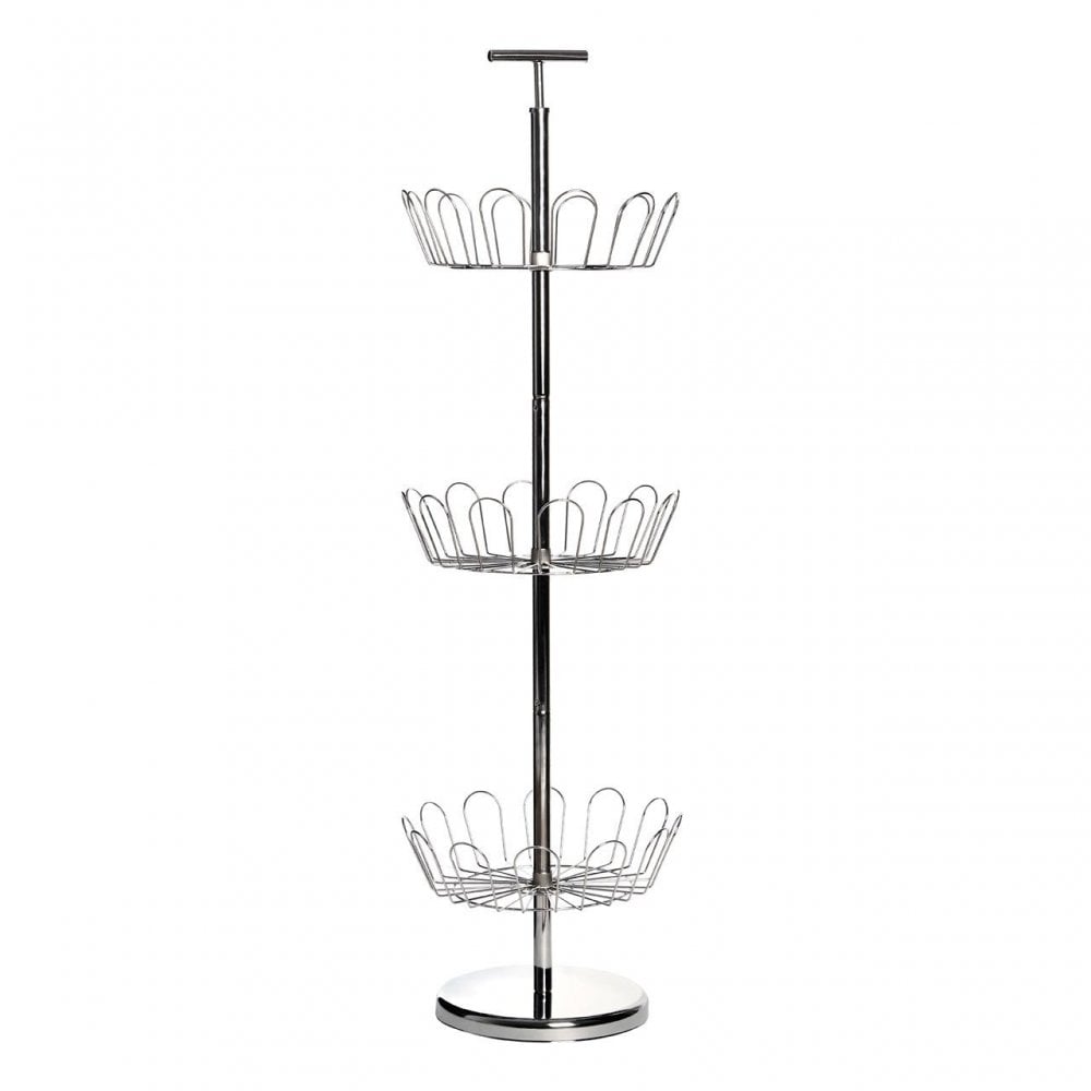 Revolving Silver Shoe Stand