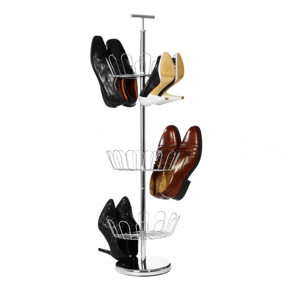 Revolving Silver Shoe Stand