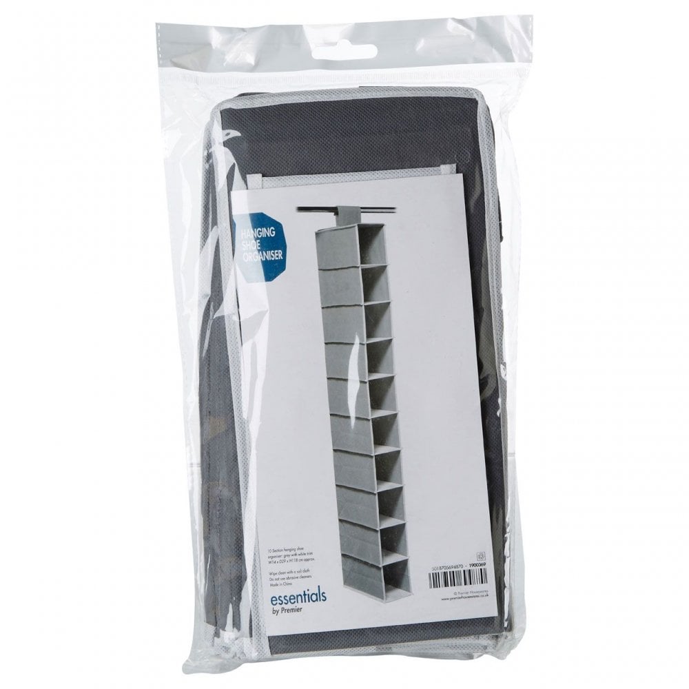 Grey And White Trim Shoe Organiser