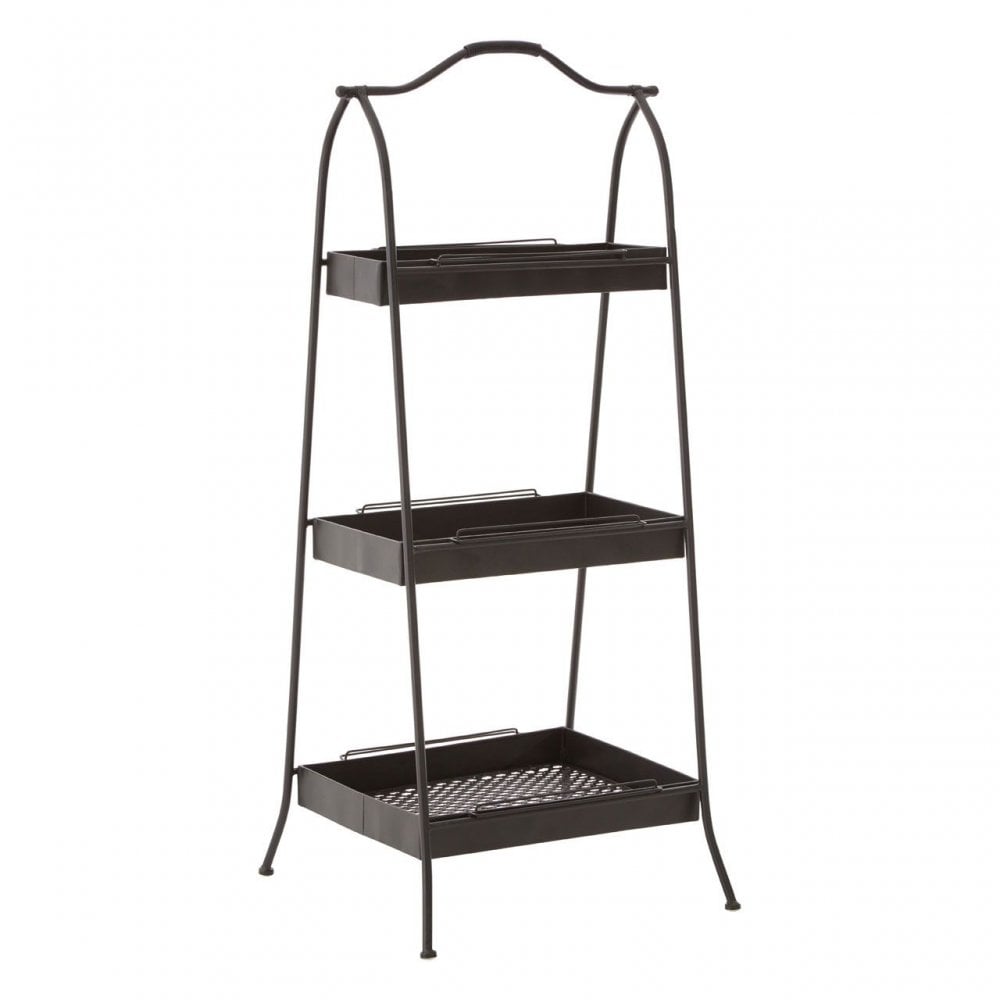 Lexa Black Metal Storage Rack
