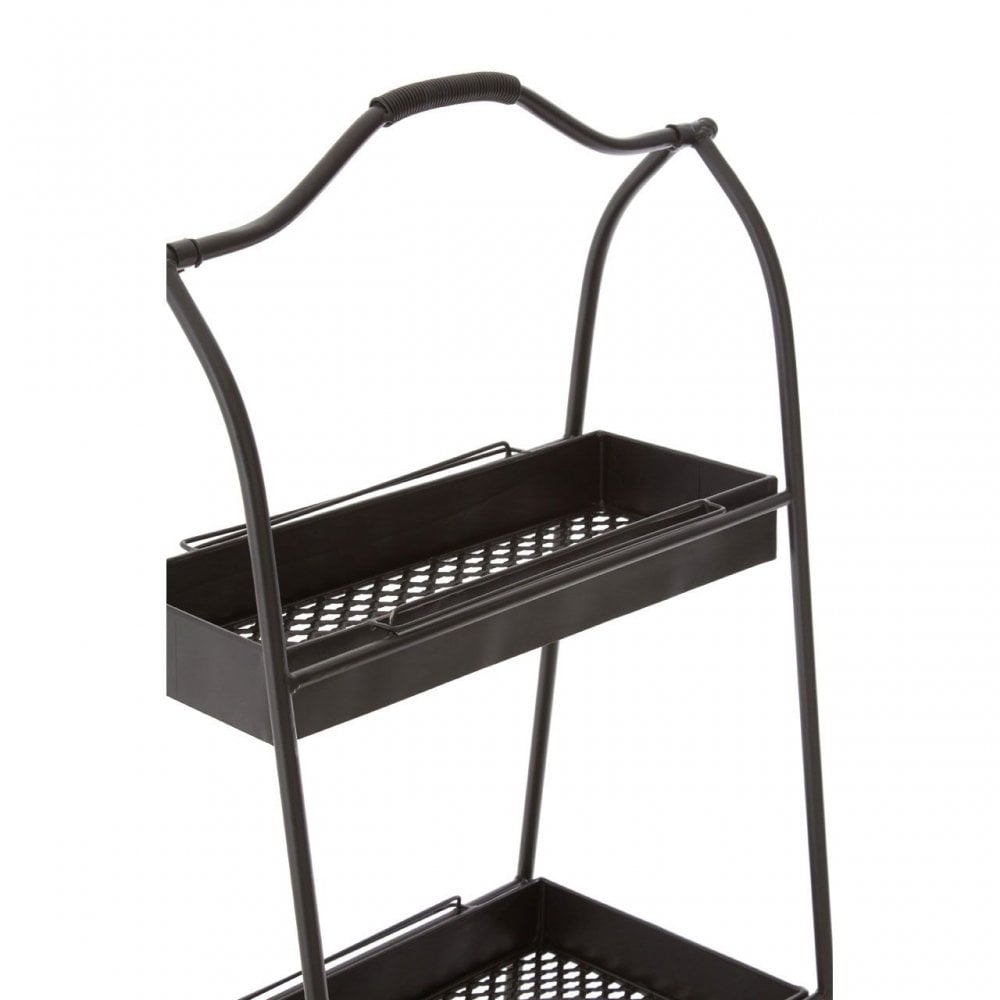 Lexa Black Metal Storage Rack