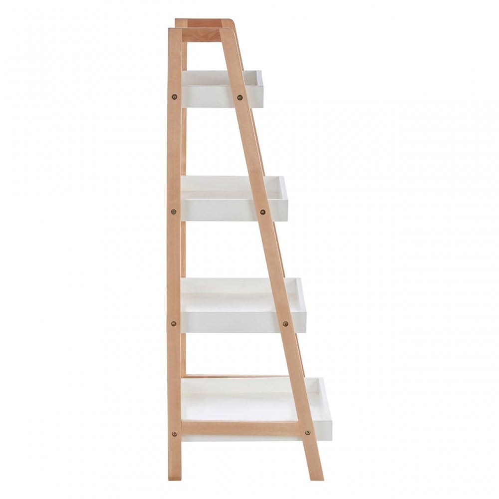 4 Tier Birch Wood Bathroom Shelf